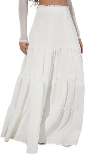 Women's Trendy Beach Skirts Women's Ruffled Hem Skirt