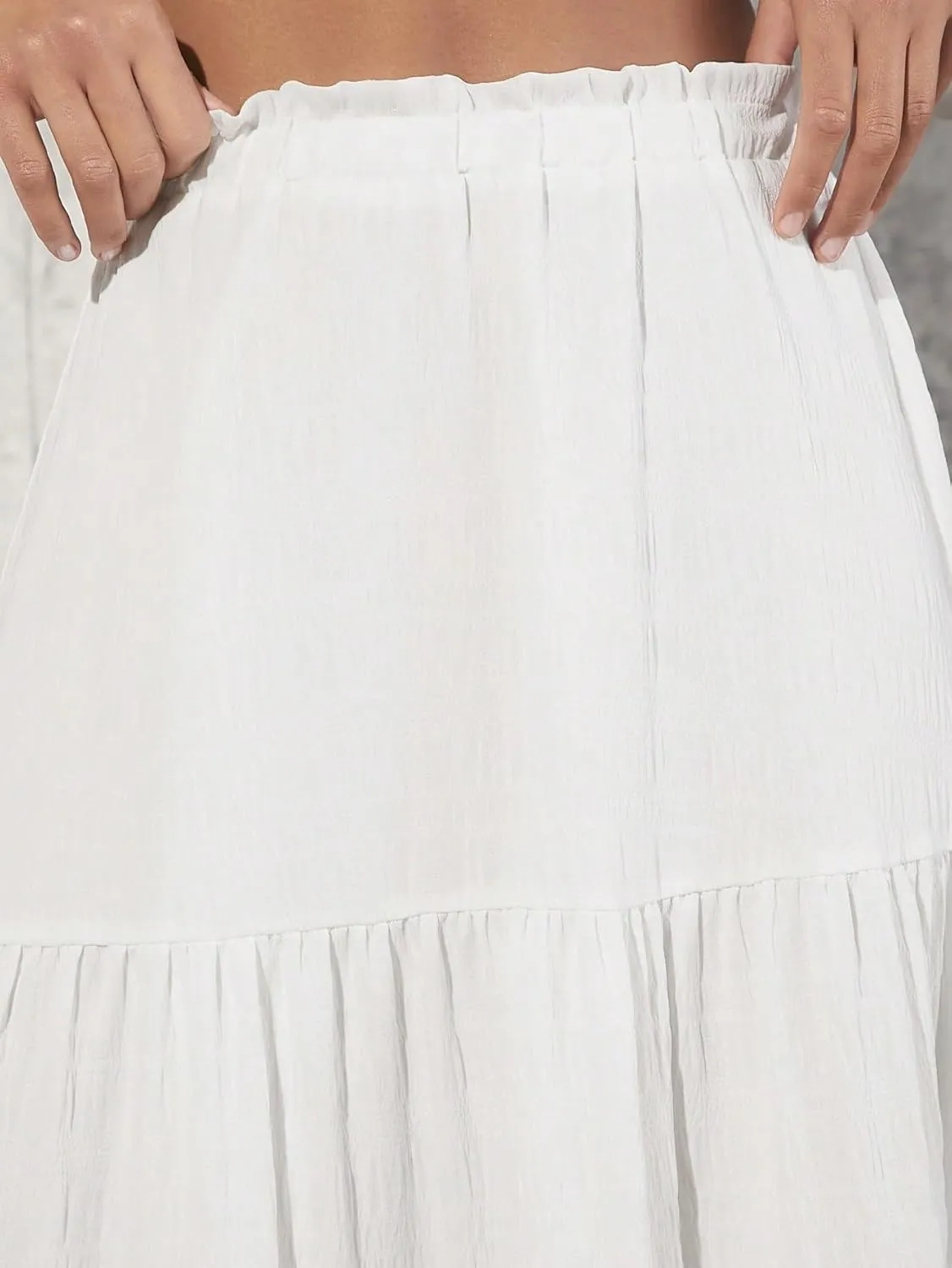 Women's Trendy Beach Skirts Women's Ruffled Hem Skirt