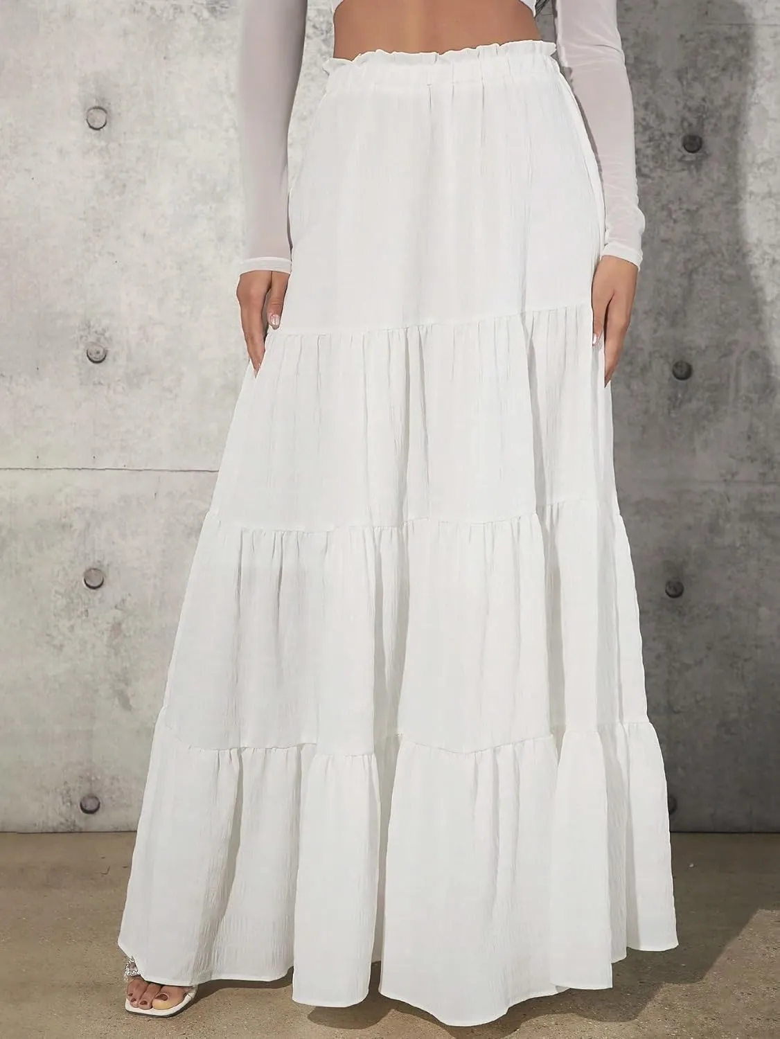 Women's Trendy Beach Skirts Women's Ruffled Hem Skirt