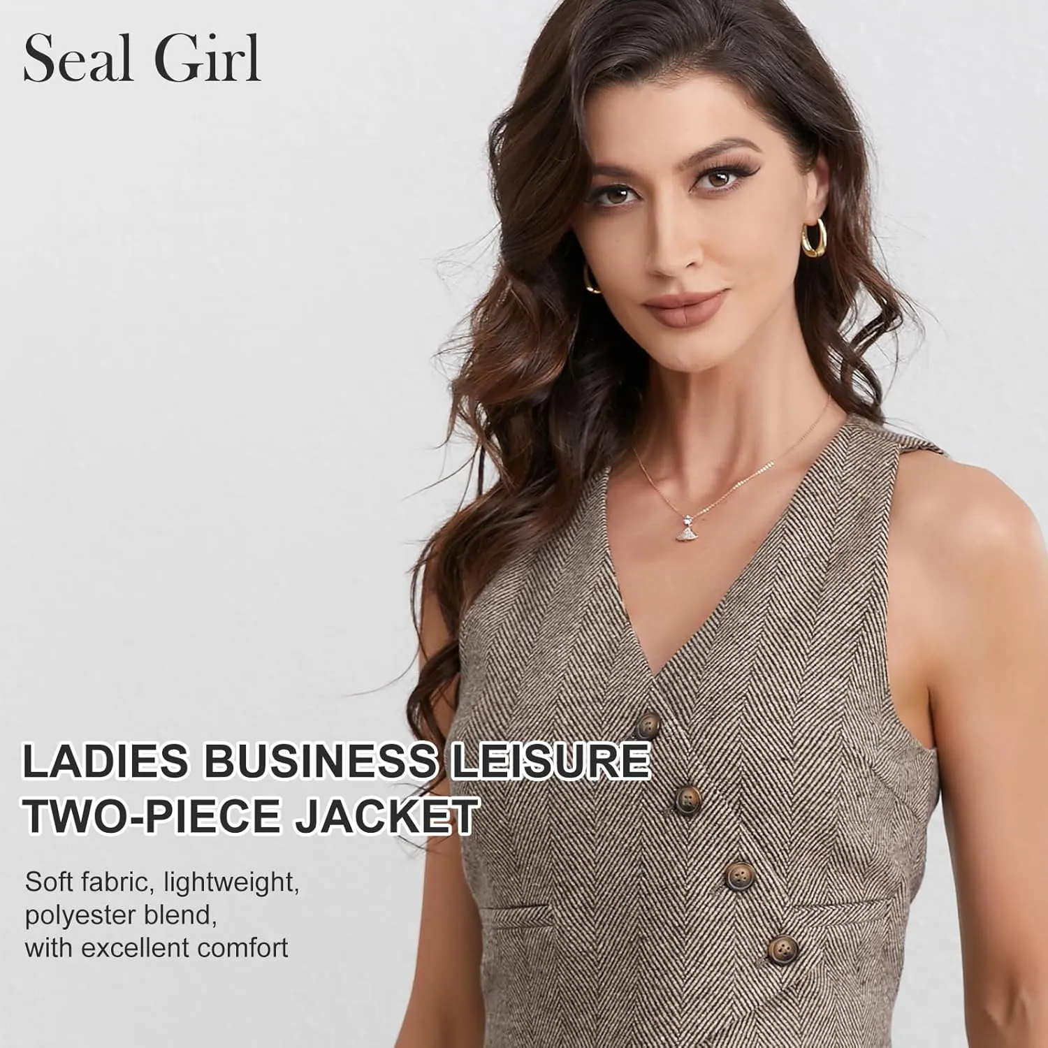 Women's V-Neck Vest and Suit Pants - Multifunctional Casual Office wear