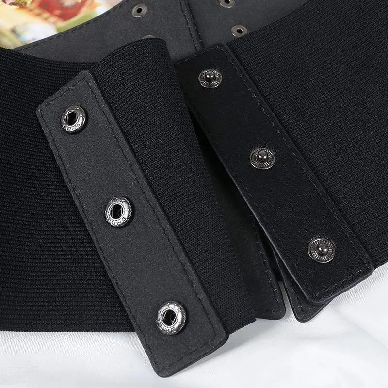 Women's Vintage Faux Leather Lacing Wide Belts