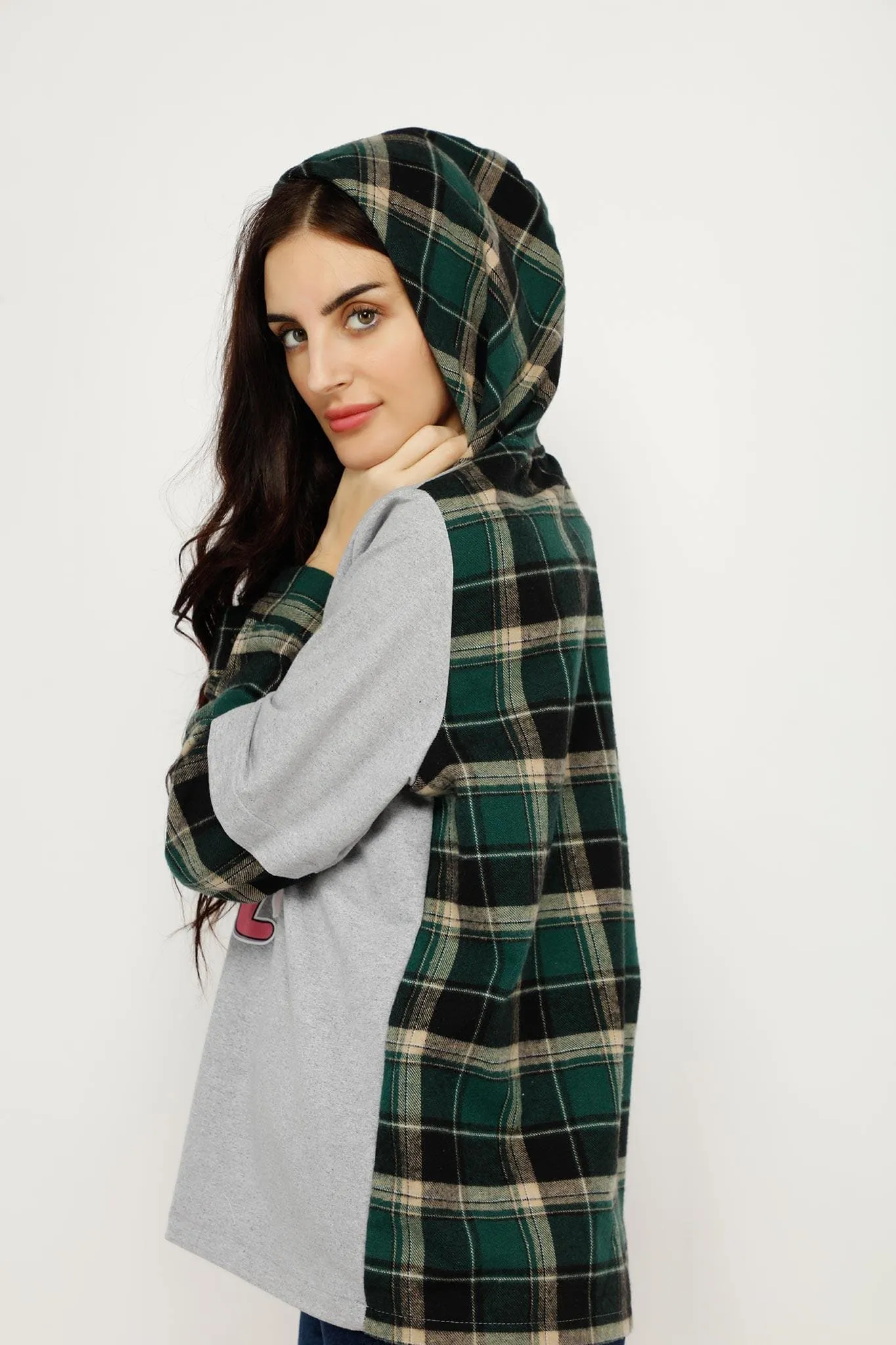 WONDERFUL CHECKERD HOODIES 2306MAD