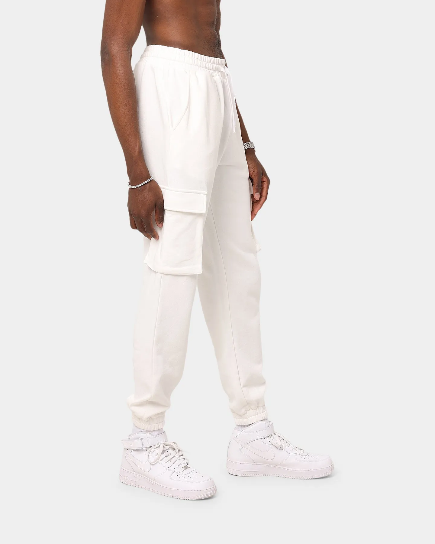 XXIII Luka Cargo Pocket Track Pants White