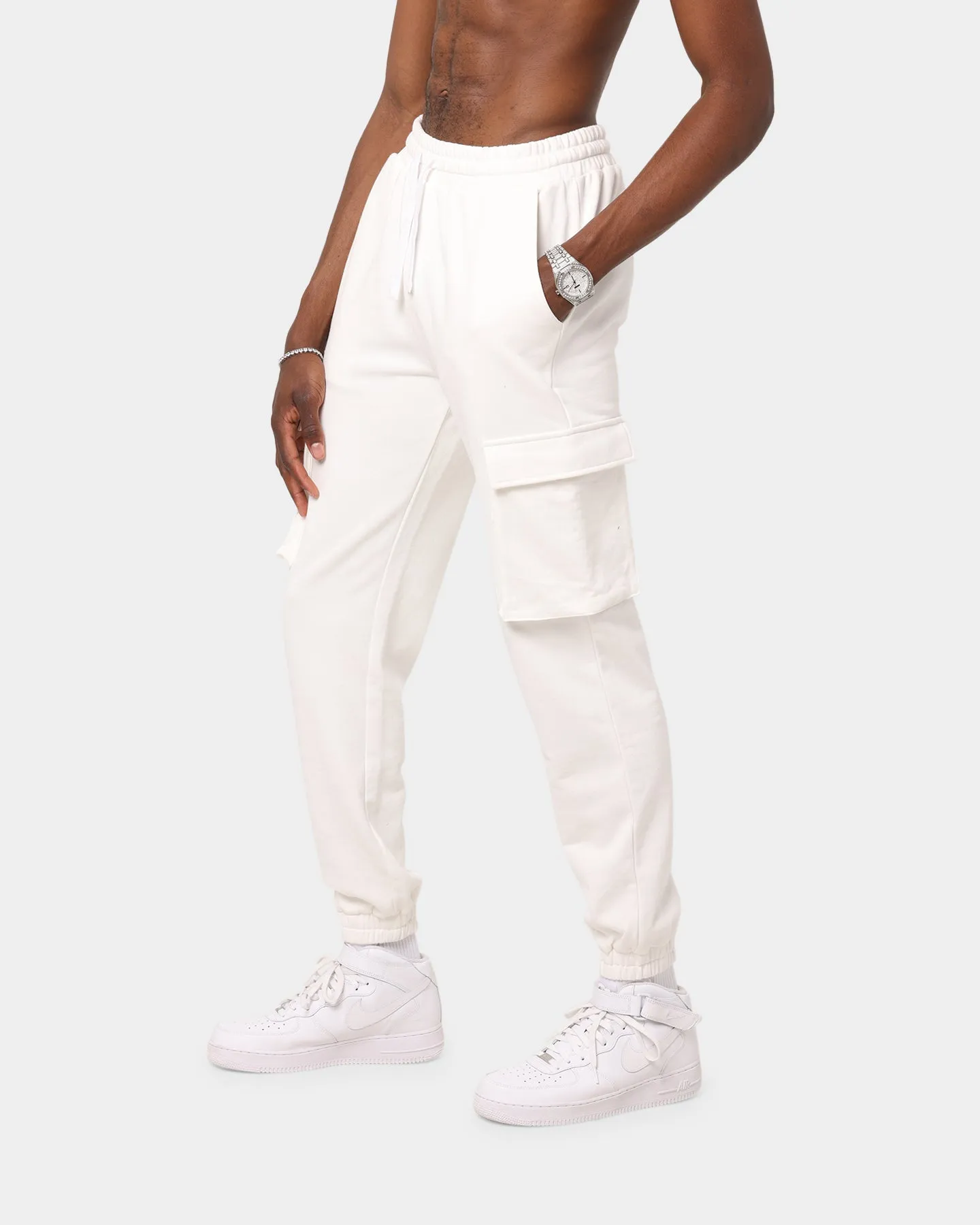 XXIII Luka Cargo Pocket Track Pants White