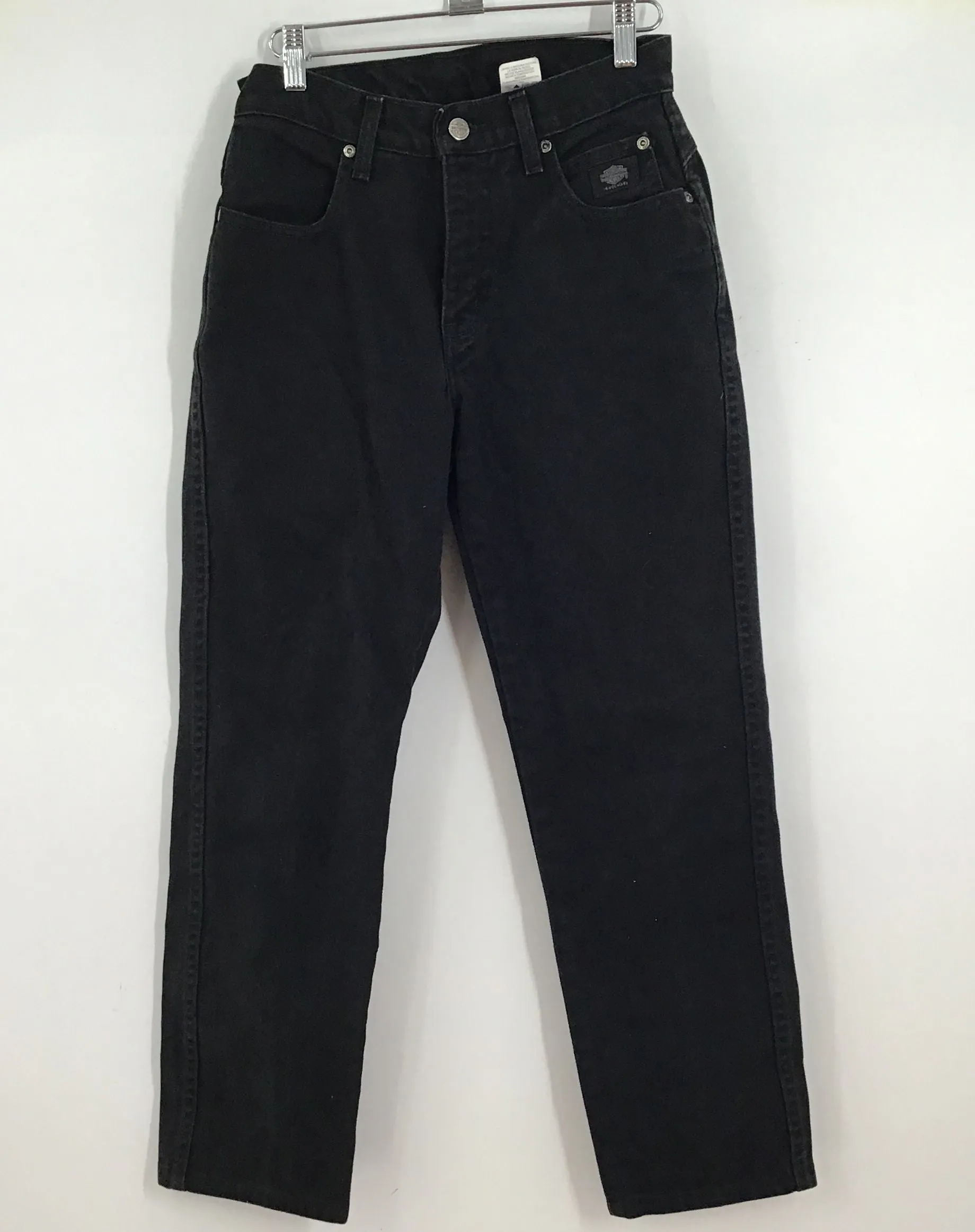 Y2K 2000s Harley-Davidson Women's Black Straight Jeans - Size 4P