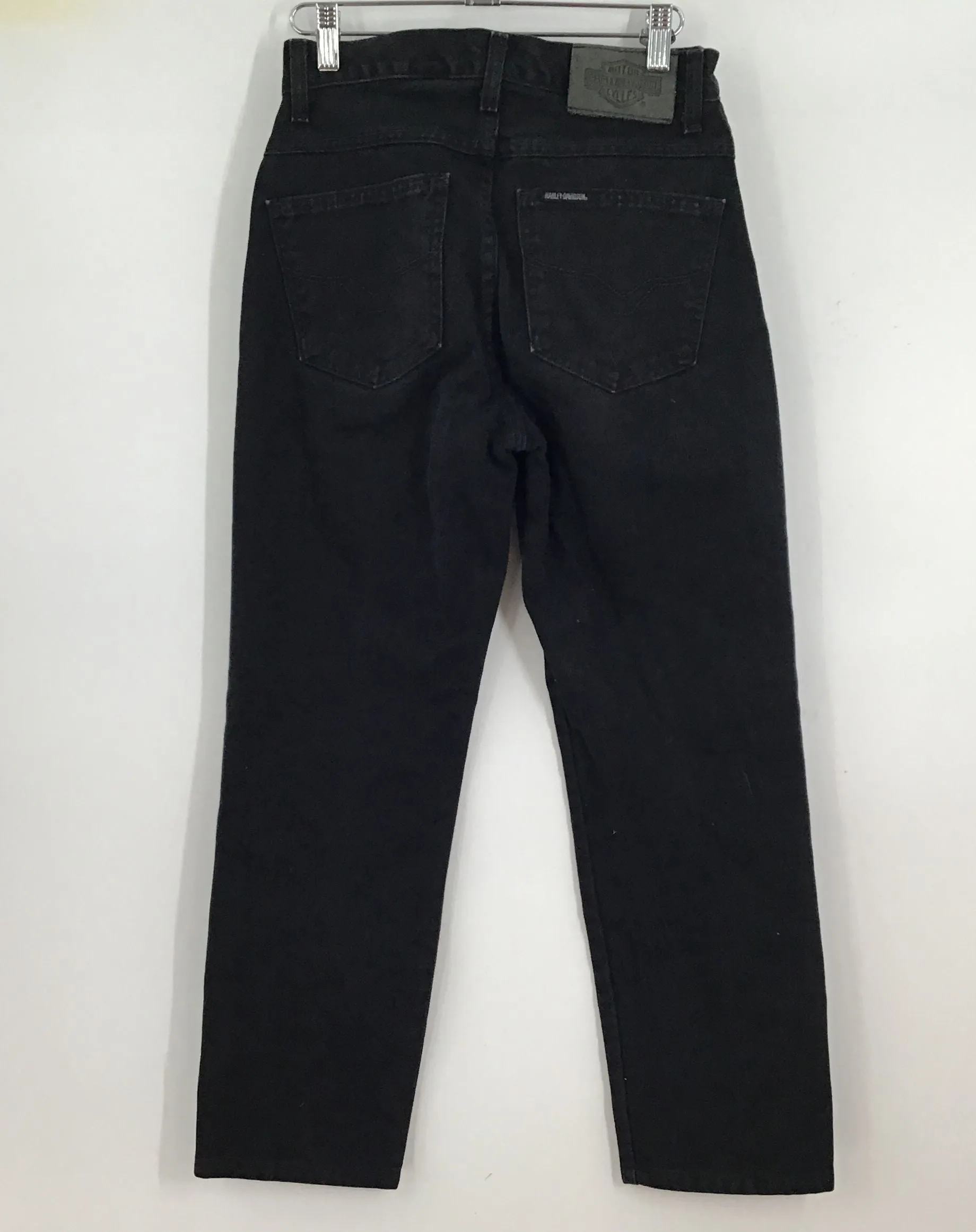 Y2K 2000s Harley-Davidson Women's Black Straight Jeans - Size 4P