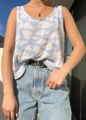 Y2k Moon & Clouds Tank (L)