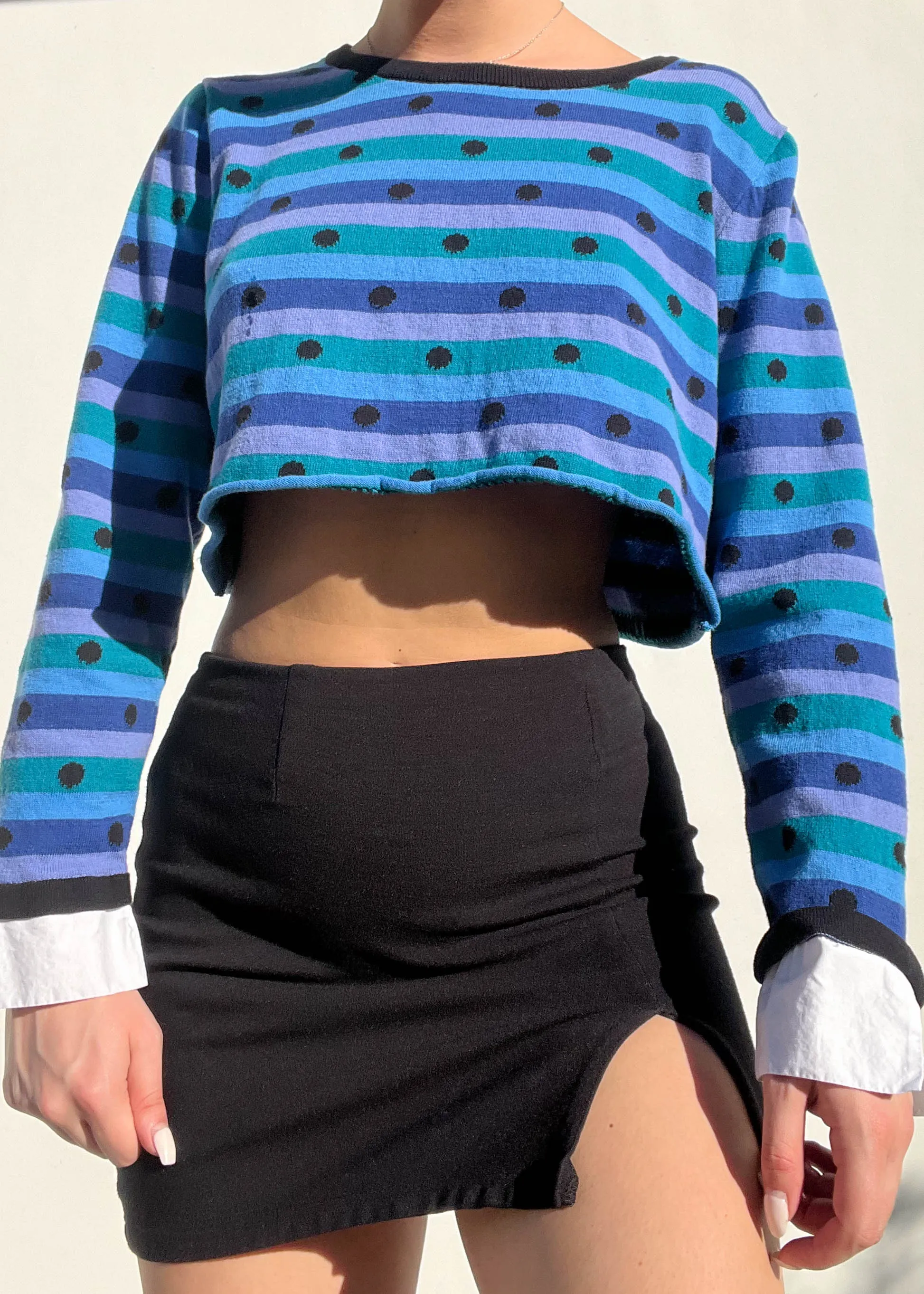 Y2k Stripes & Spots Long Sleeve (S)