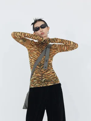 Y2K Tiger Mesh Top