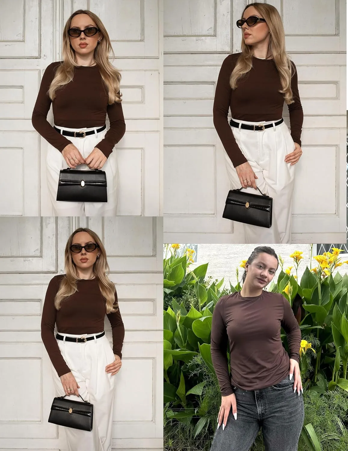 Zeagoo Women's Basic T-Shirt Long Sleeve Y2K Crop Tops (DE Only)