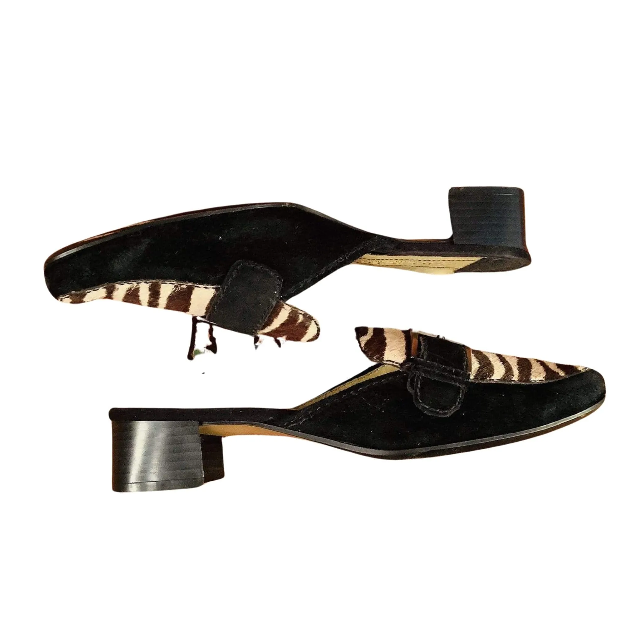 Zebra Print Mules