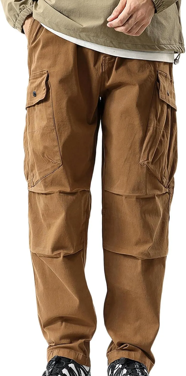 Zeiyignr Men's Cargo Pants Ripstop Hiking Work Pants Outdoor Multi Pockets Tactical Pants Casual Straight Joggers Trousers