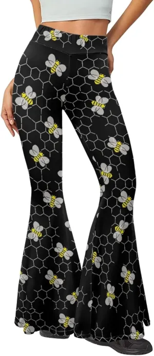 ZFRXIGN Fashion Flare Leggings for Women S-2XL Flare Leggings High Waisted Yoga Pants Tummy Control Pants