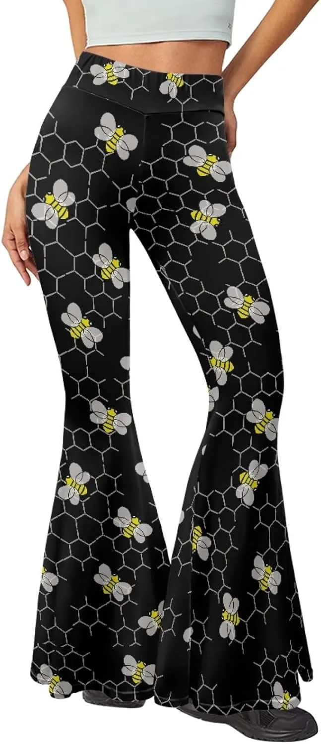 ZFRXIGN Fashion Flare Leggings for Women S-2XL Flare Leggings High Waisted Yoga Pants Tummy Control Pants
