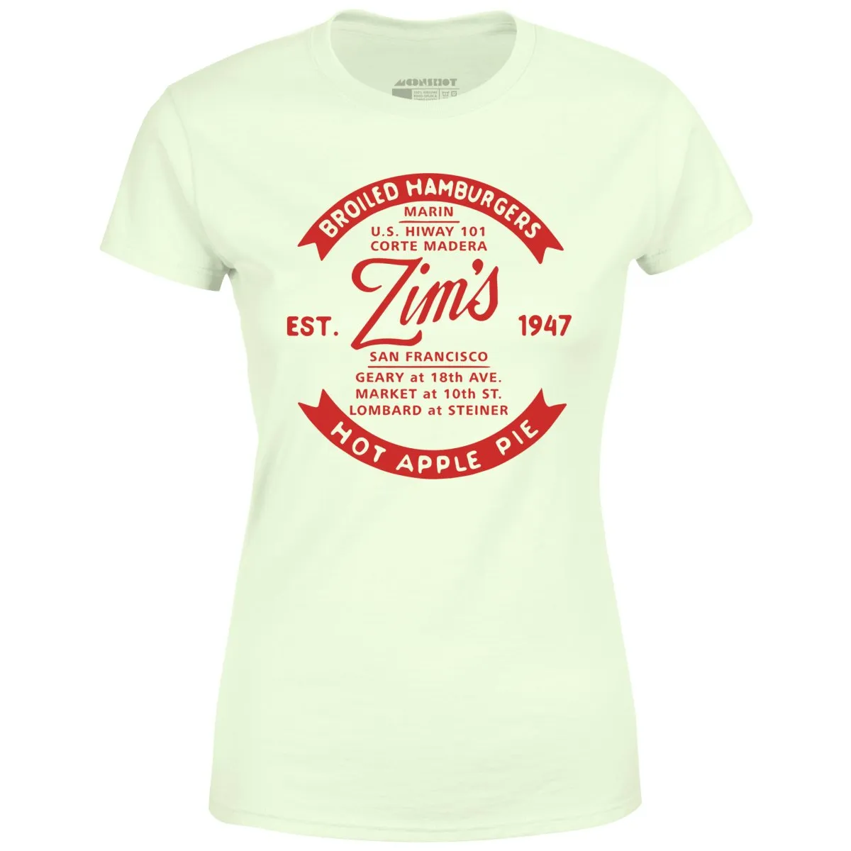 Zim's Hamburgers v4 - San Francisco, CA - Vintage Restaurant - Women's T-Shirt