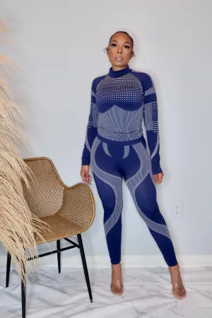 Ziya Seamless Set- Navy