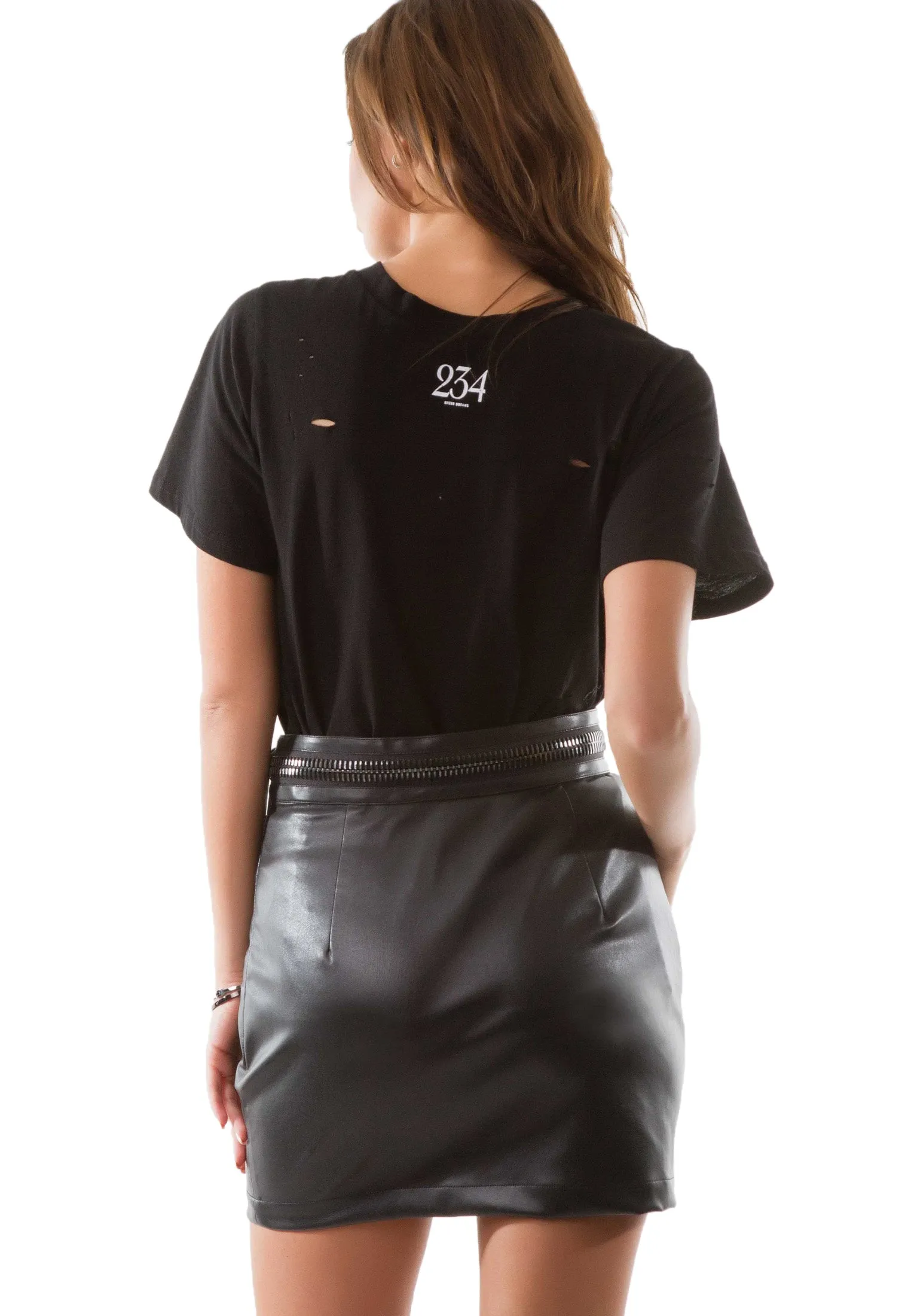 Zoey Zipper Mini Skirt